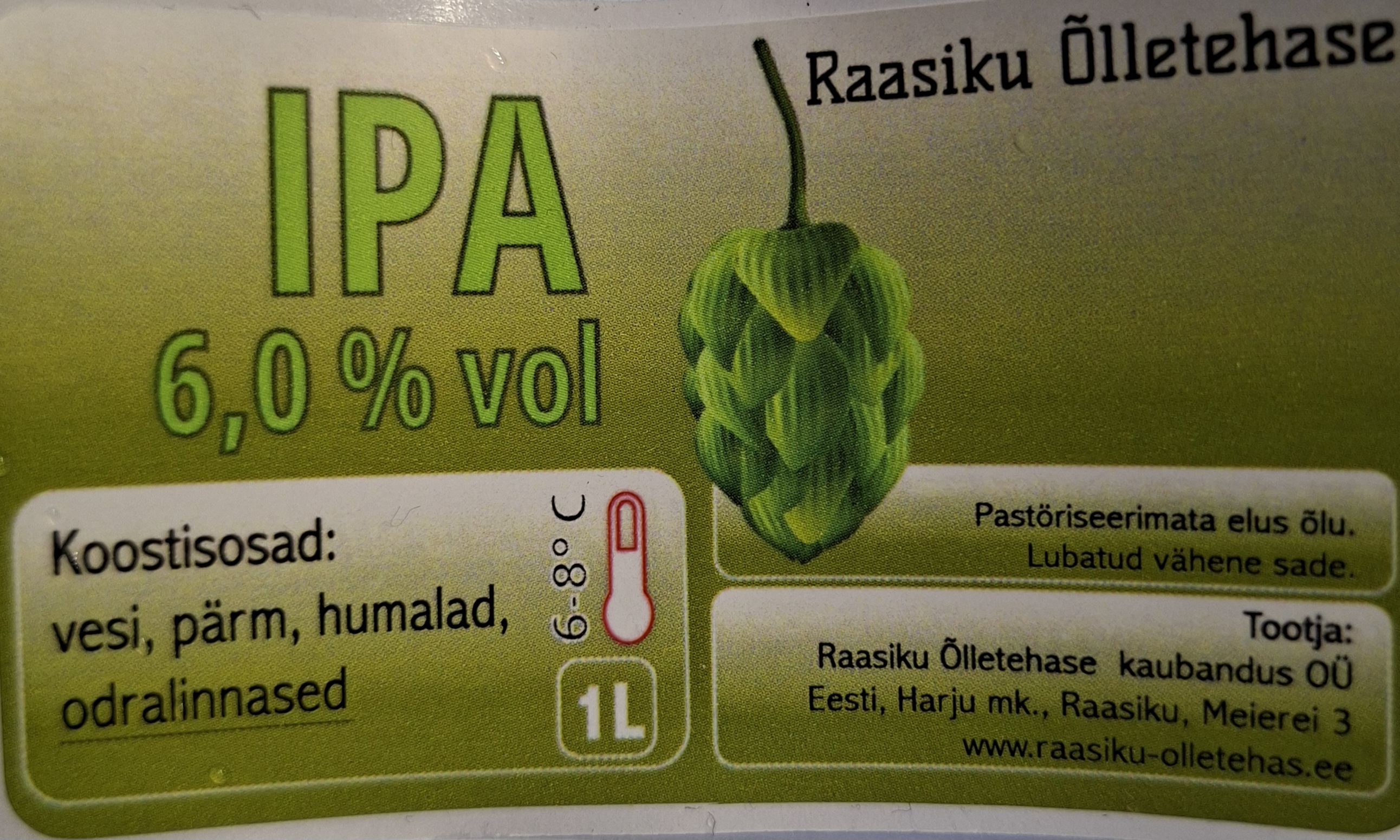 Raasiku IPA 1 L